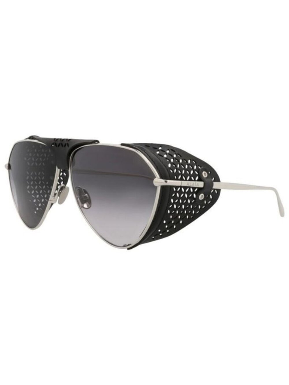 New Alaia Womens Aviator Silver Silver Grey Fashion Designer Sunglasses